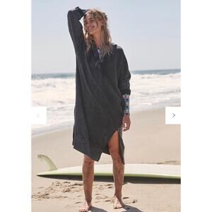 Free People Movement Spur Of The Moment Solid Hoodie Size Medium Oversized Hood